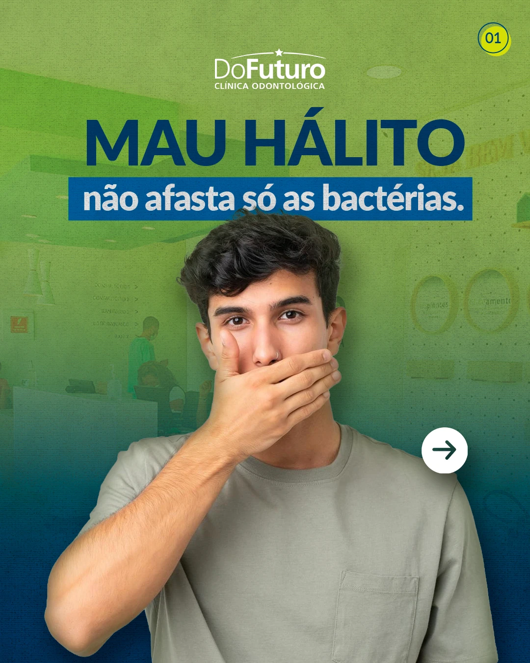 O mau hálito interfere diretamente na sua autoconfiança. | Clínica do Futuro